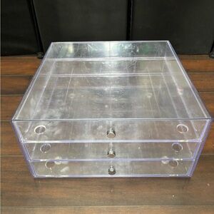 Clear 3 drawer organizer scrap booking makeup